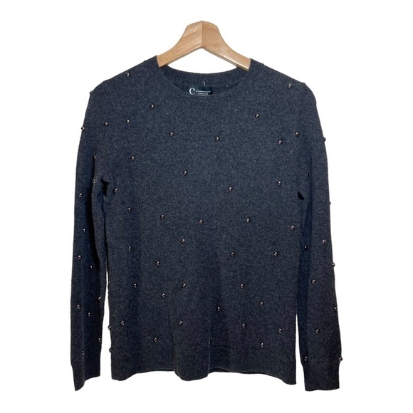 C by Bloomingdale’s Embellished Cashmere Sweater NWT - Picture 1 of 7